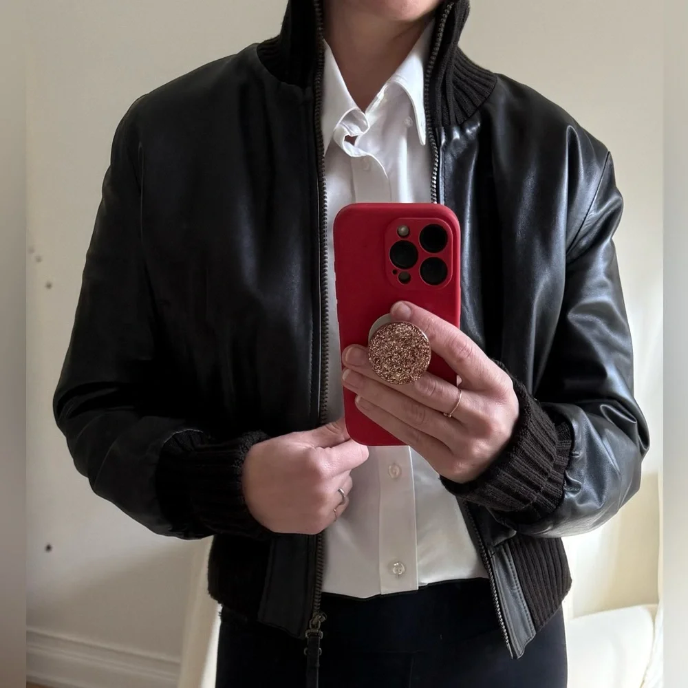 Fratelli Rossetti chocolate brown leather bomber jacket size S - Picture 9 of 12